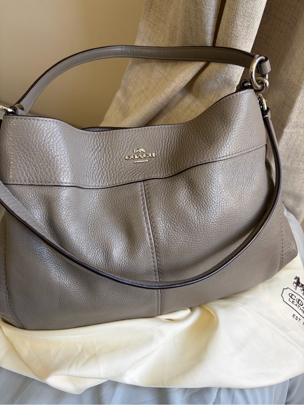 COACH Grey Lexy Shoulder Bag